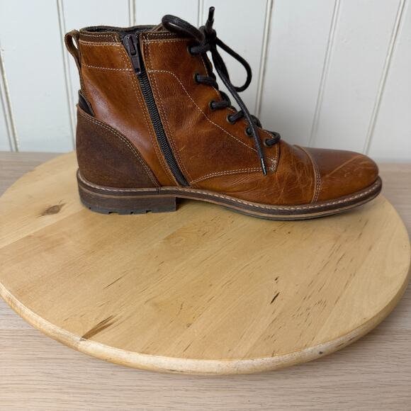 Bull Boxer Leather Boots Mens 41 EU/8 US Brown Ankle Western Business Casual - Picture 13 of 16